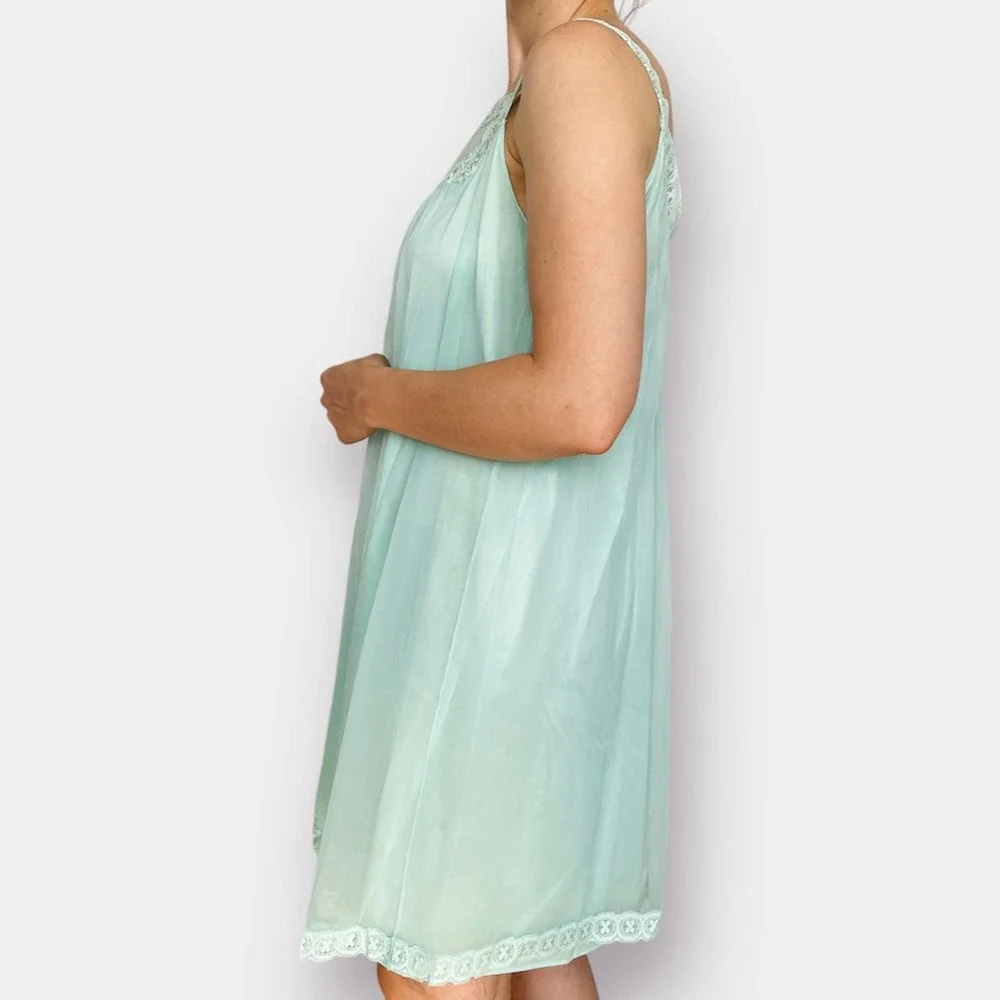 60s Vanity Fair‎ Seafoam Nightgown